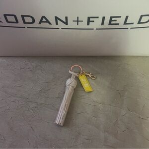 Rodan + Fields Keychain Tassel Charm R+F Logo Gold Clip - Never used